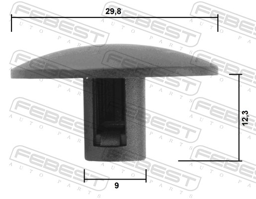Ilustracja 88570-220 FEBEST clip, listwa ochronna