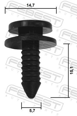 Ilustracja 88570-227 FEBEST clip, listwa ochronna