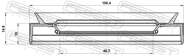 Ilustracja 95PES-501001015C FEBEST uszczelniacz półosi