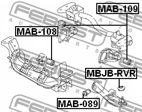 Ilustracja MAB-109 FEBEST łożyskowanie, mechanizm różnicowy