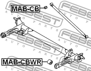 Ilustracja MAB-CB FEBEST tuleja wahacza / poduszka wahacza