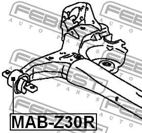 Ilustracja MAB-Z30R FEBEST łożyskowanie, belka osi