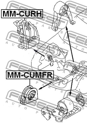 Ilustracja MM-CUMFR FEBEST poduszka silnika / mocowanie