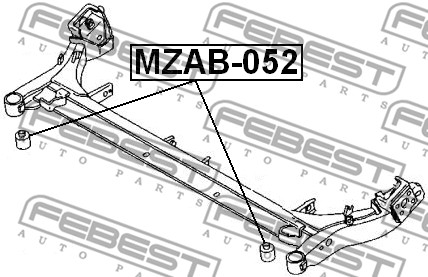 Ilustracja MZAB-052 FEBEST łożyskowanie, belka osi