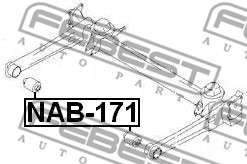 Ilustracja NAB-171 FEBEST łożyskowanie, belka osi