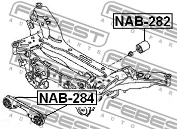 Ilustracja NAB-284 FEBEST łożyskowanie, mechanizm różnicowy