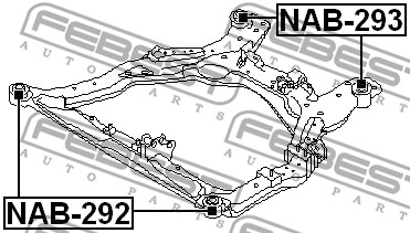 Ilustracja NAB-292 FEBEST łożyskowanie, belka osi