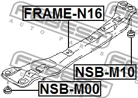 Ilustracja NSB-M10 FEBEST łożyskowanie, belka osi