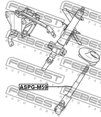 Ilustracja ASPG-M59 FEBEST wał kierowniczy