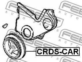 Ilustracja CRDS-CAR FEBEST koło pasowe, wał korbowy
