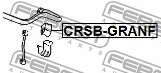 Ilustracja CRSB-GRANF FEBEST guma stabilizatora / obejma