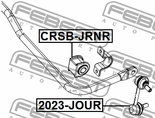 Ilustracja CRSB-JRNR FEBEST guma stabilizatora / obejma