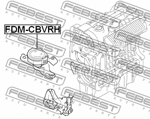 Ilustracja FDM-CBVRH FEBEST poduszka silnika / mocowanie