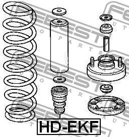 Ilustracja HD-EKF FEBEST odbojnik, resorowanie