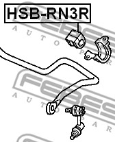 Ilustracja HSB-RN3R FEBEST guma stabilizatora / obejma