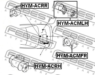 Ilustracja HYM-ACMFR FEBEST poduszka silnika / mocowanie