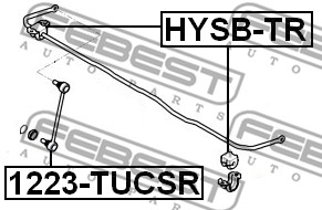 Ilustracja HYSB-TR FEBEST guma stabilizatora / obejma
