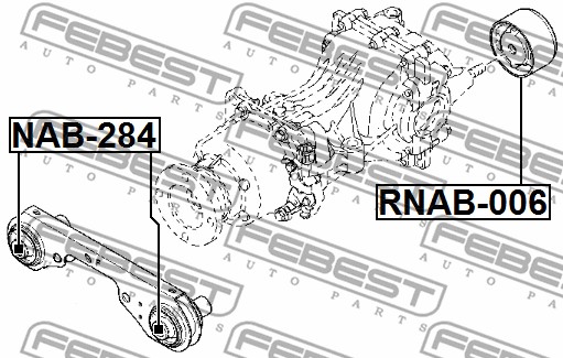 Ilustracja RNAB-006 FEBEST łożyskowanie, mechanizm różnicowy