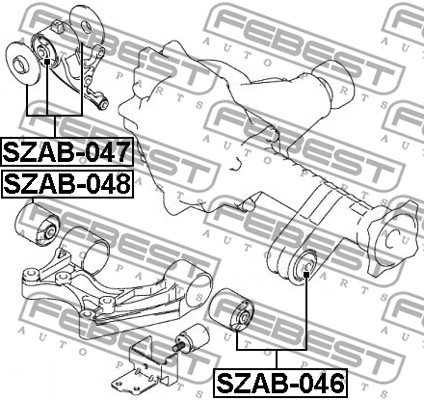 Ilustracja SZAB-048 FEBEST łożyskowanie, mechanizm różnicowy