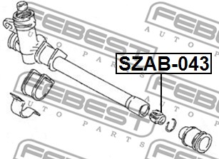Ilustracja SZAB-043 FEBEST zawieszenie, przekładnia kierownicza