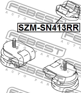 Ilustracja SZM-SN413RR FEBEST poduszka silnika / mocowanie