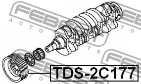 Ilustracja TDS-2C177 FEBEST koło pasowe, wał korbowy