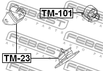 Ilustracja TM-101 FEBEST poduszka silnika / mocowanie