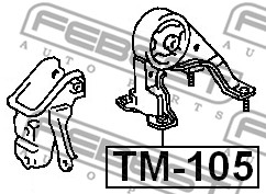 Ilustracja TM-105 FEBEST poduszka silnika / mocowanie