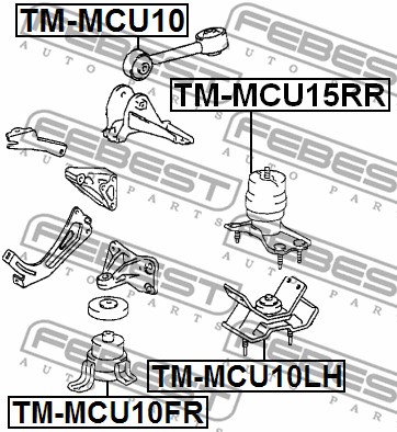 Ilustracja TM-MCU10LH FEBEST poduszka silnika / mocowanie