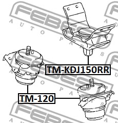 Ilustracja TM-KDJ150RR FEBEST poduszka silnika / mocowanie