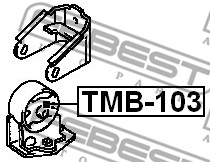Ilustracja TMB-103 FEBEST poduszka silnika / mocowanie