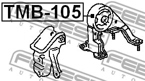 Ilustracja TMB-105 FEBEST poduszka silnika / mocowanie