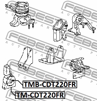 Ilustracja TMB-CDT220FR FEBEST poduszka silnika / mocowanie
