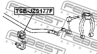 Ilustracja TSB-JZS177F FEBEST guma stabilizatora / obejma