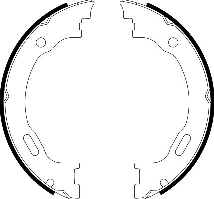 Ilustracja 8DA 355 050-451 HELLA PAGID zestaw szczęk hamulcowych, hamulec postojowy