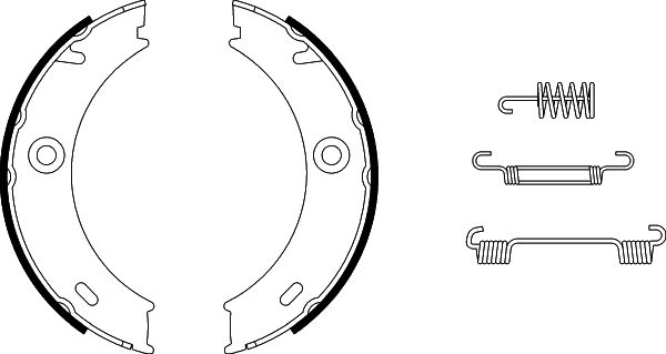 Ilustracja 8DA 355 050-461 HELLA PAGID zestaw szczęk hamulcowych, hamulec postojowy