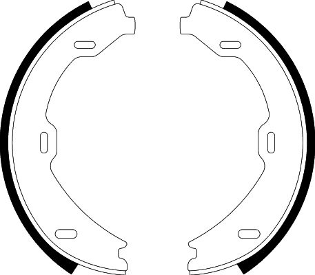 Ilustracja 8DA 355 050-491 HELLA PAGID zestaw szczęk hamulcowych, hamulec postojowy