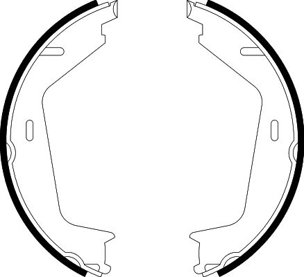 Ilustracja 8DA 355 050-591 HELLA PAGID zestaw szczęk hamulcowych, hamulec postojowy