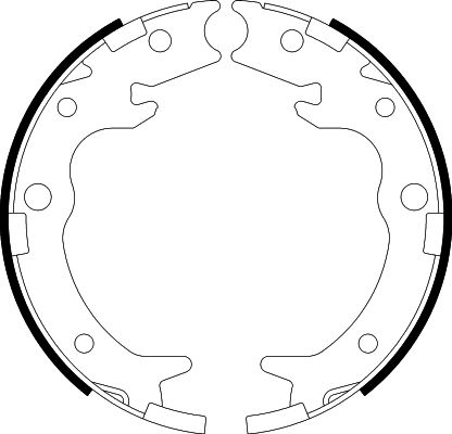 Ilustracja 8DA 355 050-621 HELLA PAGID zestaw szczęk hamulcowych, hamulec postojowy