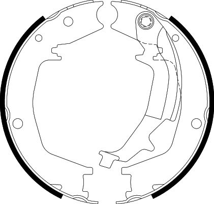 Ilustracja 8DA 355 050-731 HELLA PAGID zestaw szczęk hamulcowych, hamulec postojowy