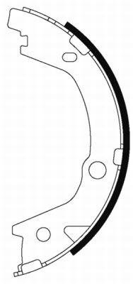 Ilustracja 8DA 355 050-141 HELLA PAGID zestaw szczęk hamulcowych, hamulec postojowy