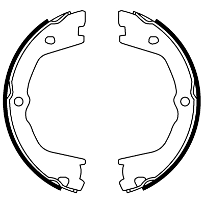 Ilustracja 8DA 355 050-231 HELLA PAGID zestaw szczęk hamulcowych, hamulec postojowy