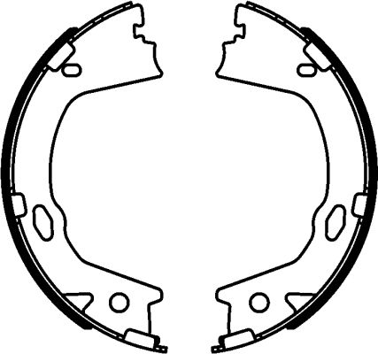 Ilustracja 8DA 355 051-081 HELLA PAGID zestaw szczęk hamulcowych, hamulec postojowy