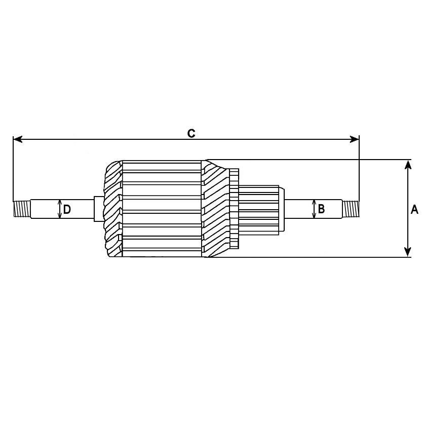 Ilustracja F 032 233 502 HC-CARGO twornik, rozrusznik