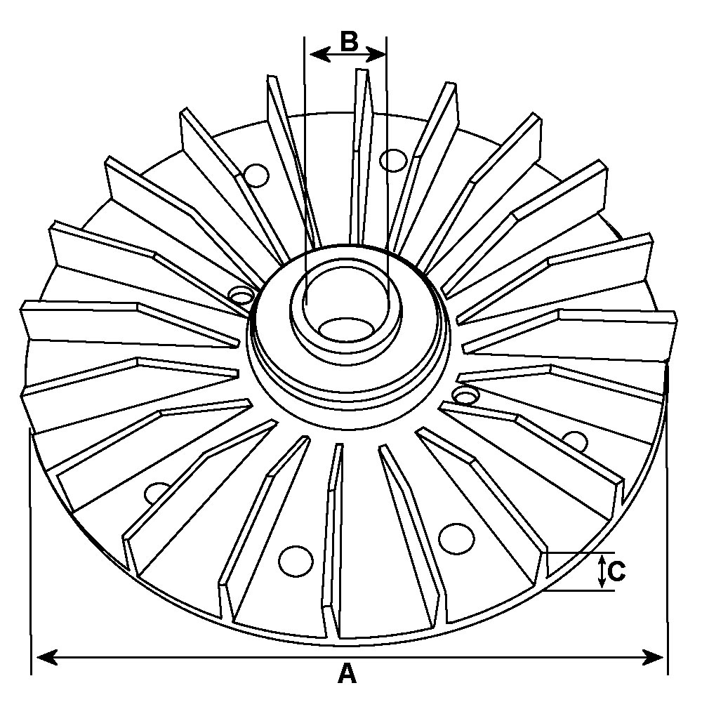 Ilustracja F 032 234 017 HC-CARGO wirnik wentylatora, alternator