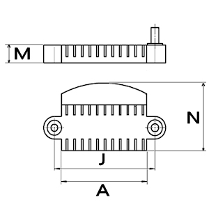 Ilustracja F 032 230 988 HC-CARGO prostownik alternatora
