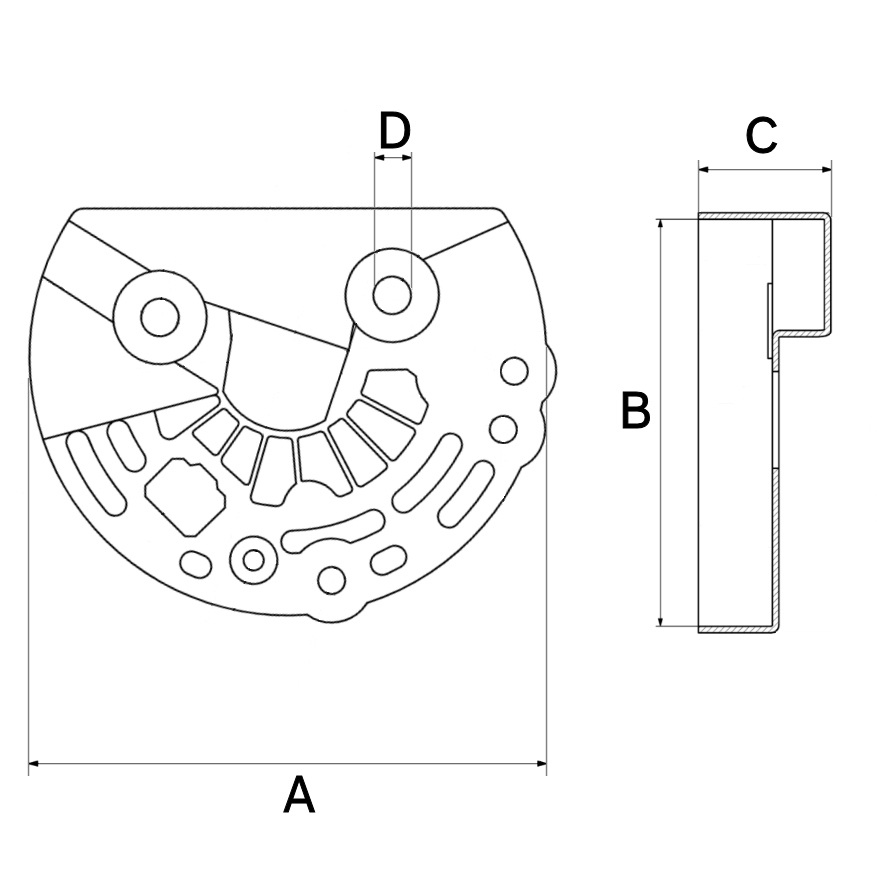 Ilustracja F 032 335 180 HC-CARGO pokrywa zabezpieczająca, alternator