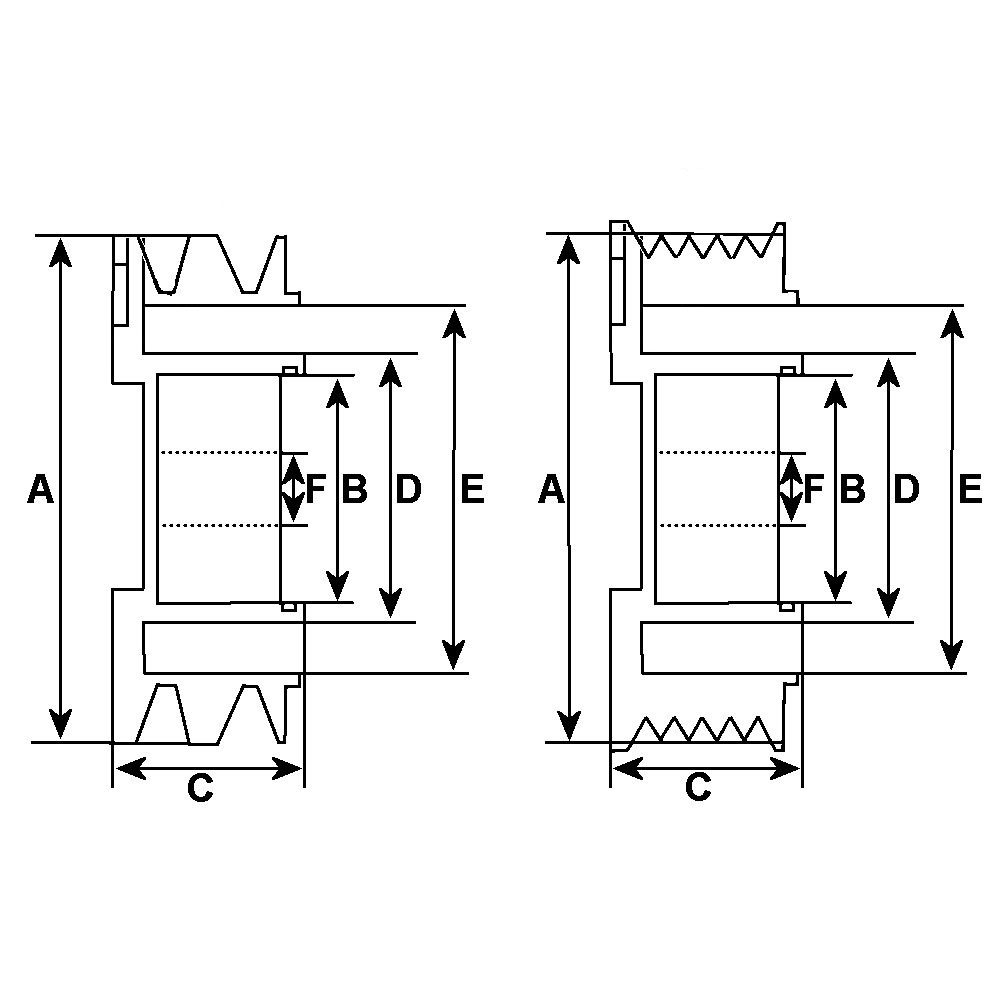 Ilustracja F 032 236 842 HC-CARGO koło pasowe, alternator