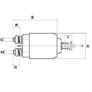 Ilustracja F 032 335 047 HC-CARGO włącznik elektromagnetyczny rozrusznika