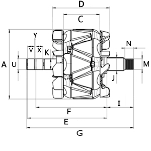 Ilustracja F 032 334 132 HC-CARGO wirnik, alternator